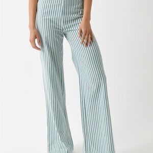 Maria de la Orden Striped Blue and White Women's Pants